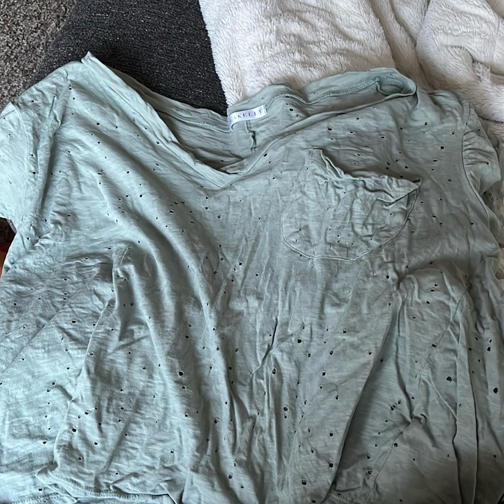 distressed short sleeve T-shirt